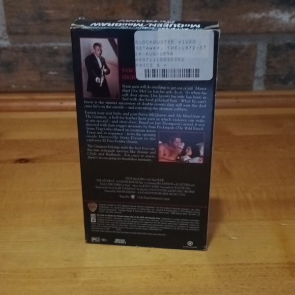 6/$15 The getaway 1972 vhs tape - Picture 3 of 7